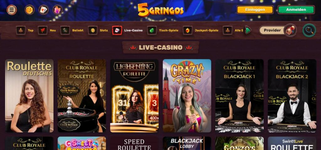 5 gringos casino live